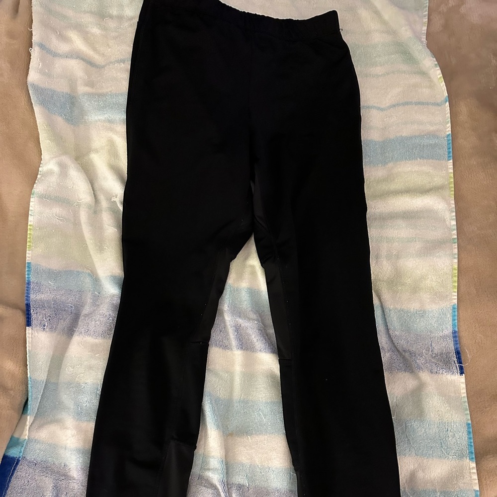 Women’s C9 DuoDry black leggings with zippers at ankles size M